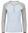 Waffle Knit Henley SKY BLUE/OXFORD HEATHER