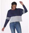 Cropped Retro Jersey NAVY/OXFORD HEATHER