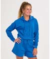 Womens Fleece Cropped Hood ELECTRIC ROYAL