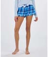 Women's Flannel Short BLUE HARMONY PLAID