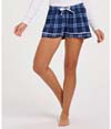 Women's Flannel Short NAVY/COLUMBIA PLAID