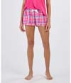 Women's Flannel Short PINK HARMONY PLAID