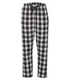 Womens Haley Flannel Pant BLACK/WHITE BUFFALO PLAID