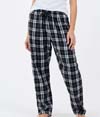 Womens Haley Flannel Pant BLACK/WHITE PLAID