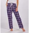 Womens Haley Flannel Pant PURPLE/WHITE PLAID