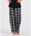 Youth Polyester Flannel Pant BLACK/WHITE PLAID