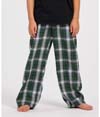 Youth Polyester Flannel Pant GREEN/WHITE PLAID