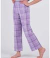 Youth Polyester Flannel Pant LAVENDER CARNEGIE PLAID