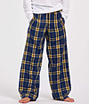 Youth Polyester Flannel Pant NAVY/GOLD PLAID