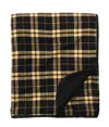 Premium Flannel Blanket BLACK/GOLD PLAID