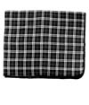 Premium Flannel Blanket BLACK/WHITE PLAID