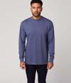 Premium Long Sleeve Tee NAVY HEATHER (60C/40P)