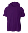 Youth Short Sleeve Hooded Tee PURPLE