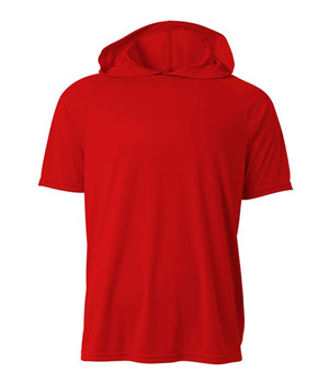 Youth Short Sleeve Hooded Tee SCARLET