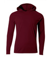 Youth Long Sleeve Hooded Tee MAROON