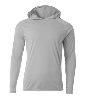 Youth Long Sleeve Hooded Tee SILVER