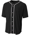 Short Sleeve Full Button BLACK