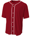 Short Sleeve Full Button CARDINAL