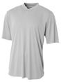 Youth Tek 2-Button Henley SILVER