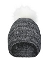 Faux Fur Pom Beanie BLACK/WHITE