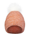 Faux Fur Pom Beanie TEXAS ORANGE/WHITE