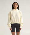 Womens Garment Dye Crop Hoodie CREAM