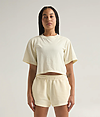 Womens Garment Dye Short CREAM
