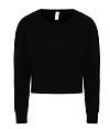 Womens Cropped Sweat JET BLACK