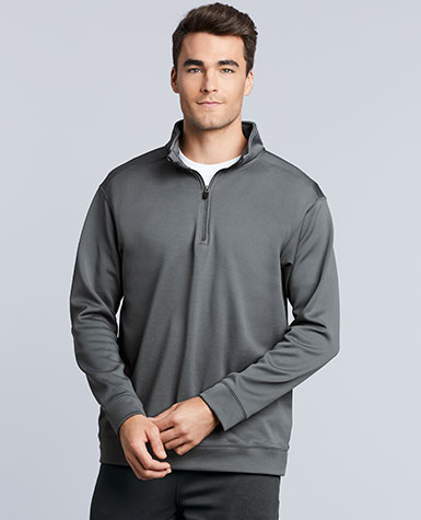 99800 Gildan Performance Adult Tech 1/4 Zip Sweatshirt * 7 ounce * 100% ...